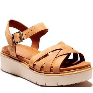Timberland Safari Dawn Leather Slingback Flatform Sandal